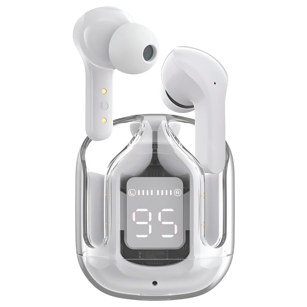Fone de Ouvido Acefast T6/AT6 Crystal TWS Earbuds / Bluetooth - Modern Cinza
