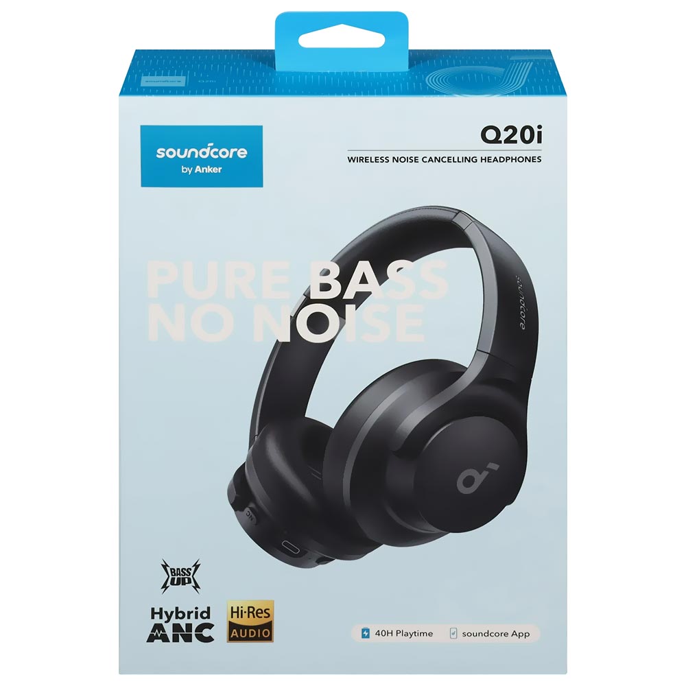 Fone de Ouvido Anker SoundCore Q20I Hybrid ANC / Bluetooth - Preto