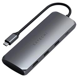Hub USB Type-C 3.1 Satechi ST-UCHSEM 5 Portas / USB 3.0 / HDMI / Type-C Fêmea - Cinza + Leitor SSD M.2