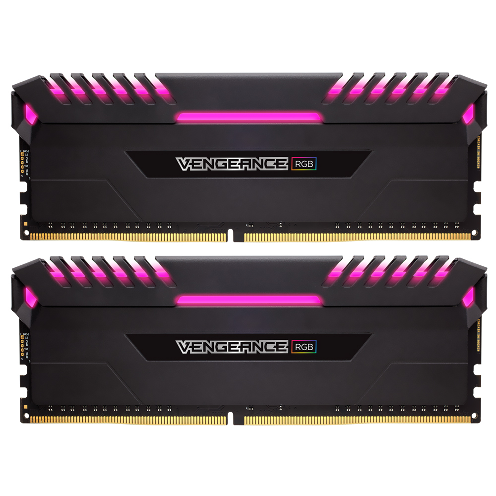 Memória RAM Corsair Vengeance RGB DDR4 16GB (2x8GB) 2666MHz - Preto (CMR16GX4M2A2666C16)