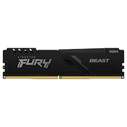 Memória RAM Kingston Fury Beast DDR4 16GB 3600MHz - Preto (KF436C18BB/16)