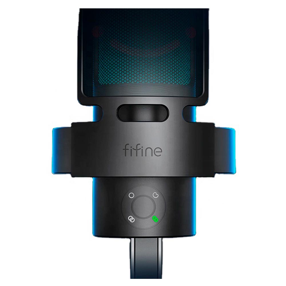 Microfone Fifine  A8 Plus Ampligame Condenser Cardioid RGB - Preto