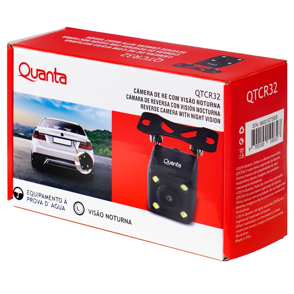 Câmera de Reversa Quanta QTCR32 - Preto