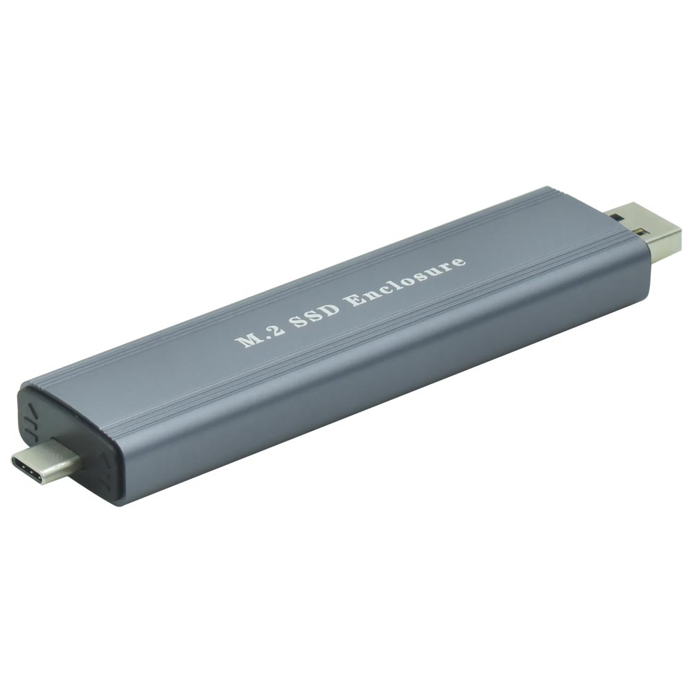Gaveta Enclosure SSD M.2 SATA / Type-C 3.1 / USB - Cinza