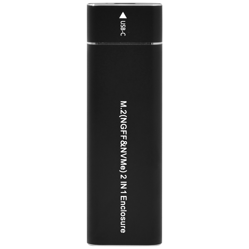 Gaveta NGFF & NVME 2IN1 Enclosure SSD M.2 / USB-C - Preto
