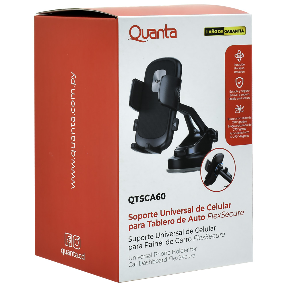 Suporte de Celular Quanta QTSCA60 Universal - Preto