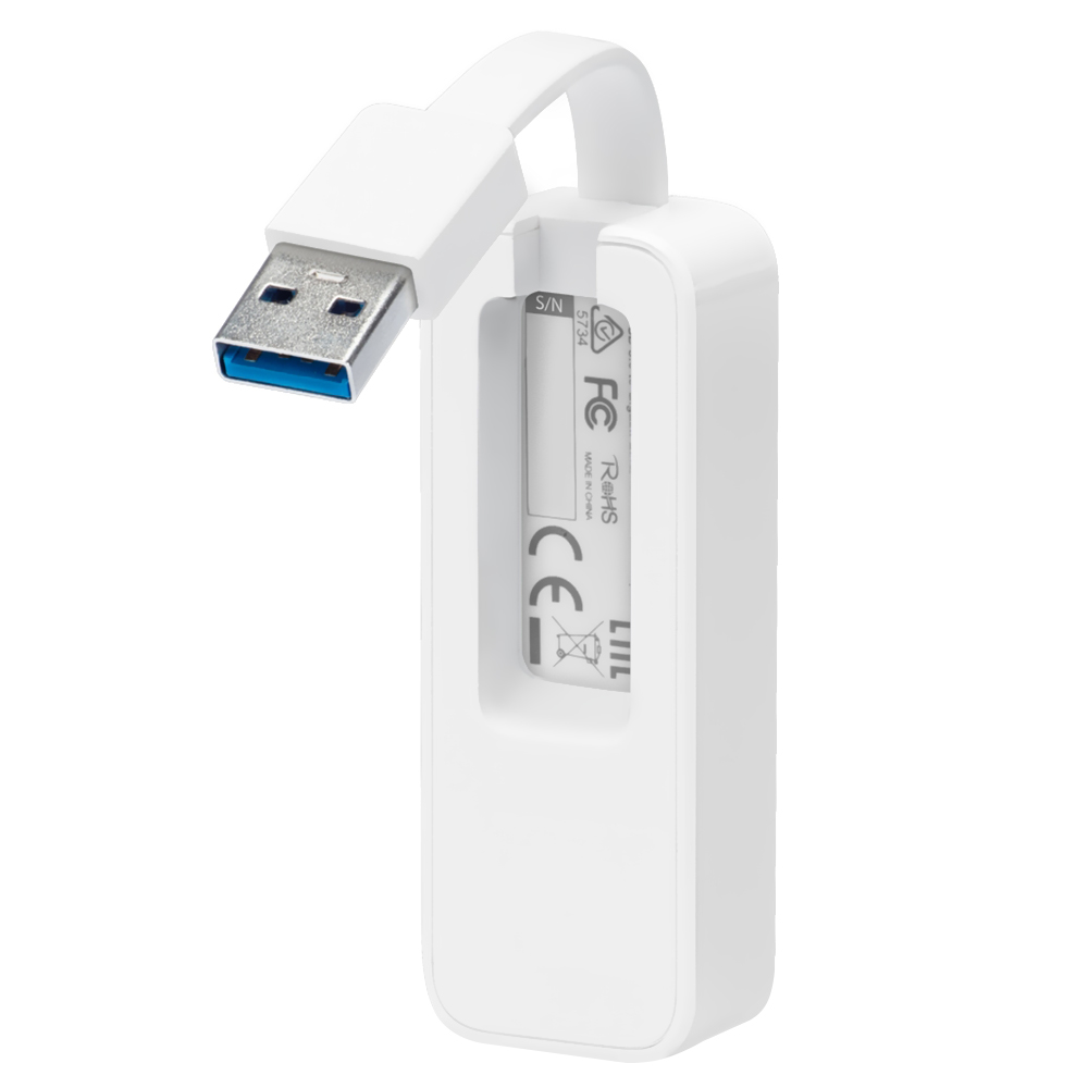 Adaptador de Rede USB 3.0 para Gigabit Ethernet Tp-link UE300 - Branco