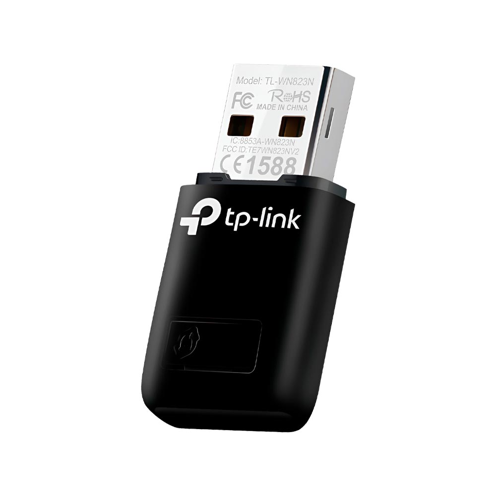 Adaptador Wi-Fi Tp-Link Mini TL-WN823N USB / 300Mbps - Preto