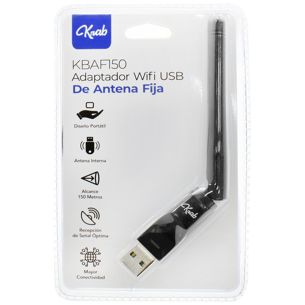 Adaptador Wifi KRAB KBAF150 Wifi 4 / 150Mbps