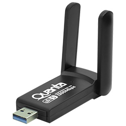 Adaptador Wifi Quanta QTAAD1300 Dual Band / 2.4GHz / 5GHz / 1300Mbps - Preto