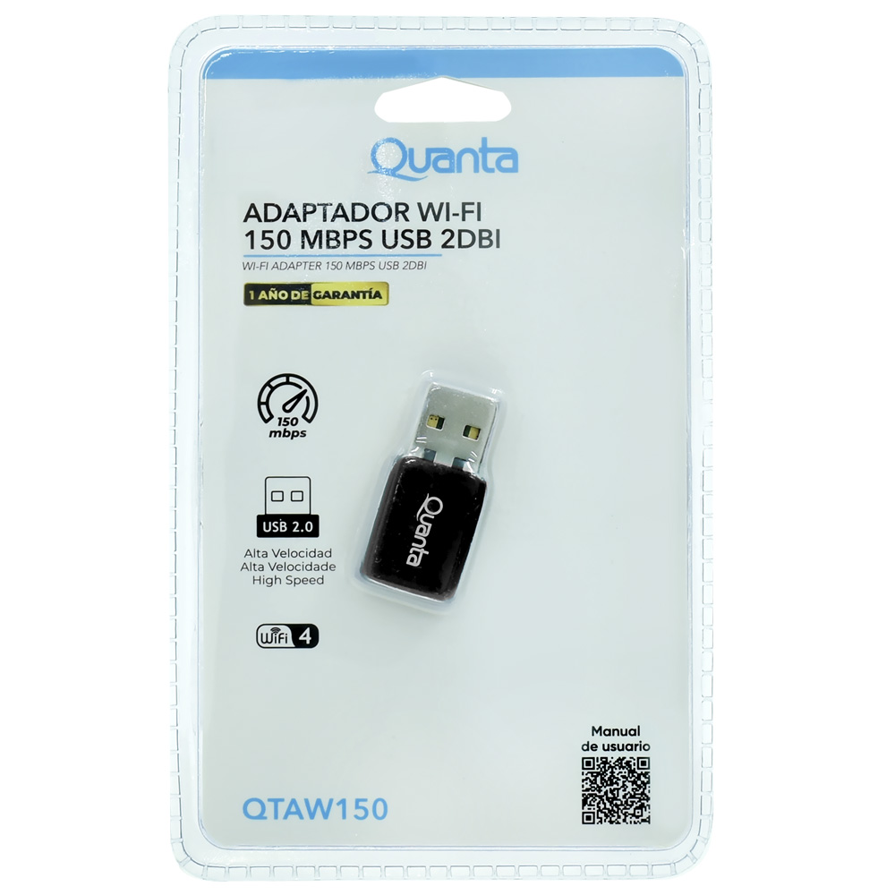 Adaptador Wifi Quanta QTAW150 USB / 150Mbps