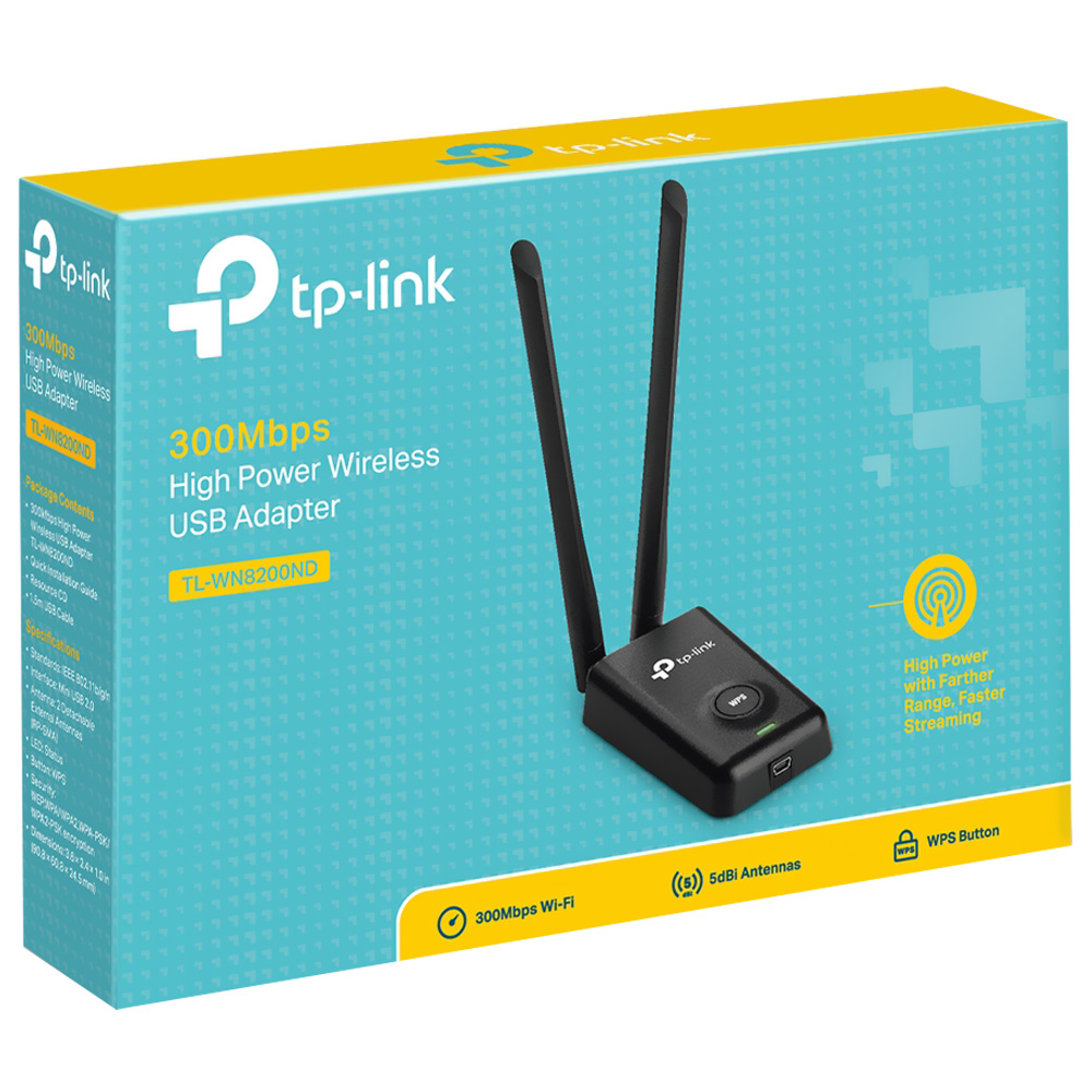 Adaptador Wifi Tp-Link TL-WN8200ND USB / 2.4GHz - 300Mbps