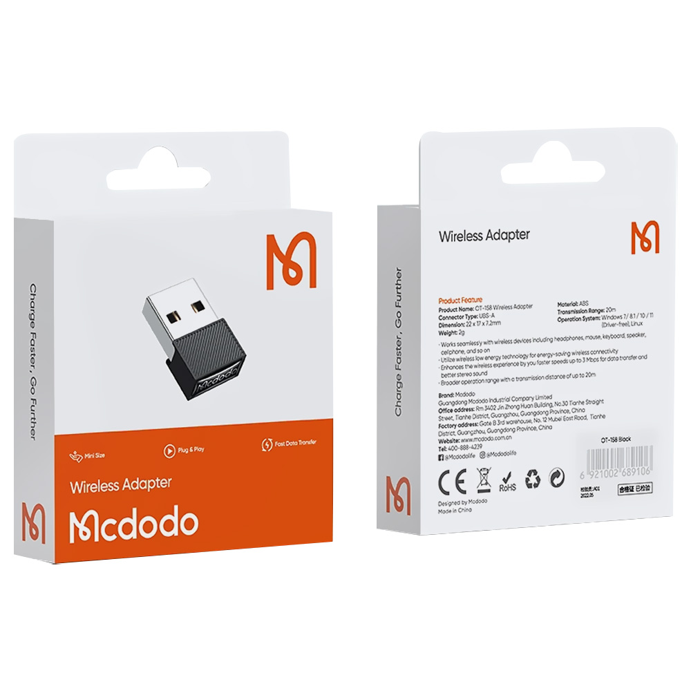 Adaptador Bluetooth Mcdodo USB OT-1580