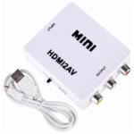 Adaptador Conversor HDMI2AV Full HD 1080 HDMI / RCA - Branco Adaptador Conversor HDMI2AV Full HD 1080 HDMI / RCA - Branco