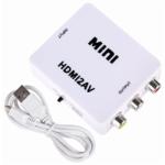 Adaptador Conversor HDMI2AV Full HD 1080 HDMI / RCA - Branco