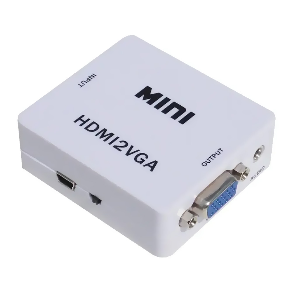 Adaptador Conversor HDMI2AV Full HD 1080 HDMI / VGA - Branco