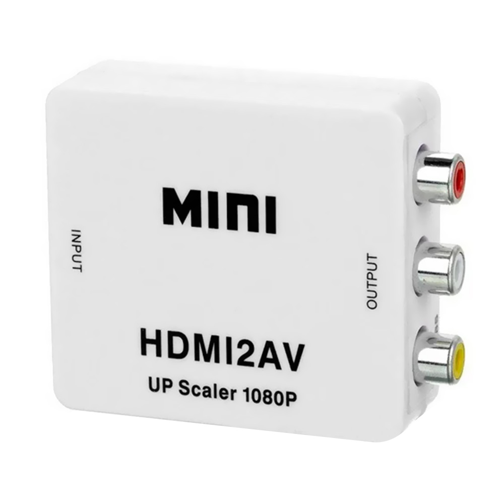 Adaptador Conversor HDMI2AV Full HD 1080 HDMI / VGA - Branco