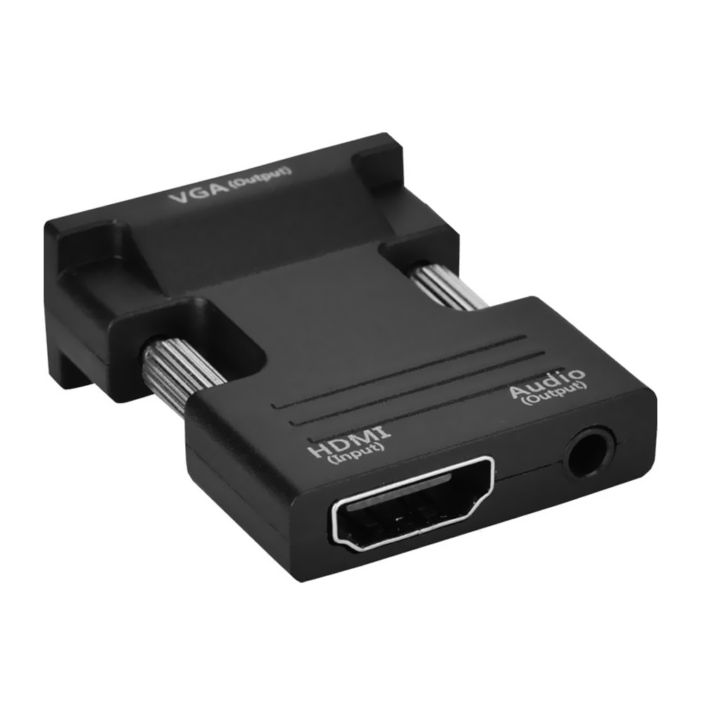 Adaptador Conversor VGA Macho / HDMI Fêmea / Audio