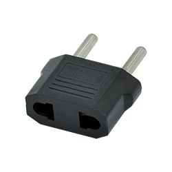 Adaptador Tomada Europeu Padrão Americano - Preto