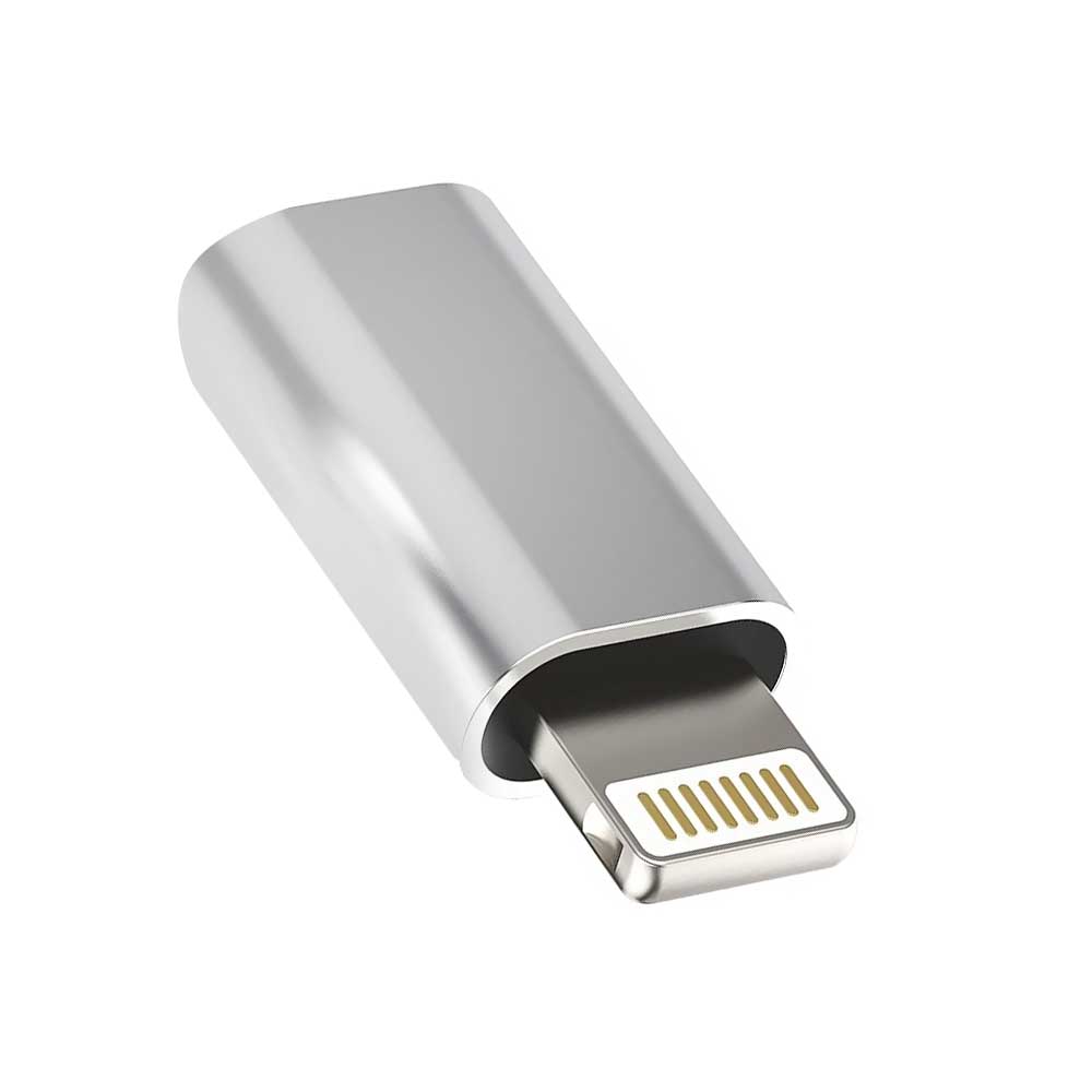 Cabo Adaptador Lightning Macho para USB-C Fêmea OTG