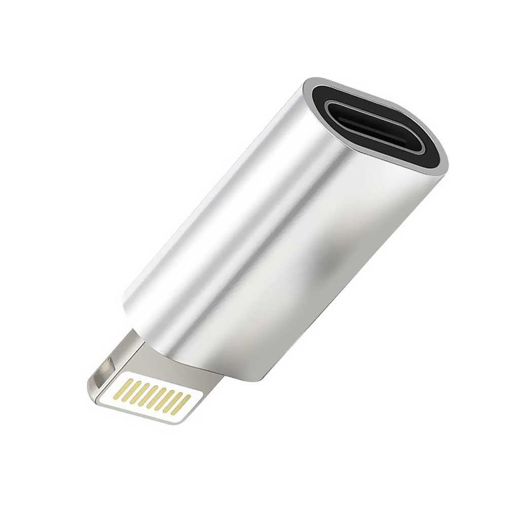 Cabo Adaptador Lightning Macho para USB-C Fêmea OTG