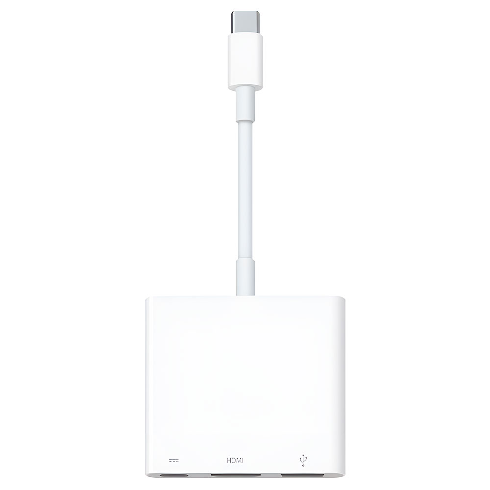 Cabo Adaptador Apple USB-C Macho para USB-C Femea / HDMI / USB MUF82ZM/A - Branco