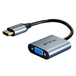 Cabo Adaptador FTX HDMI Macho para VGA Femea  - Preto / Cinza (CT-C160-PU31-HMVGA1-S0.15)
