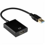 Cabo Adaptador USB 3.0 para HDMI Fêmea - Preto