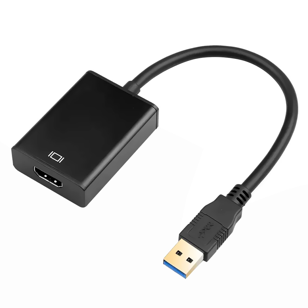 Cabo Adaptador USB 3.0 para HDMI Fêmea - Preto