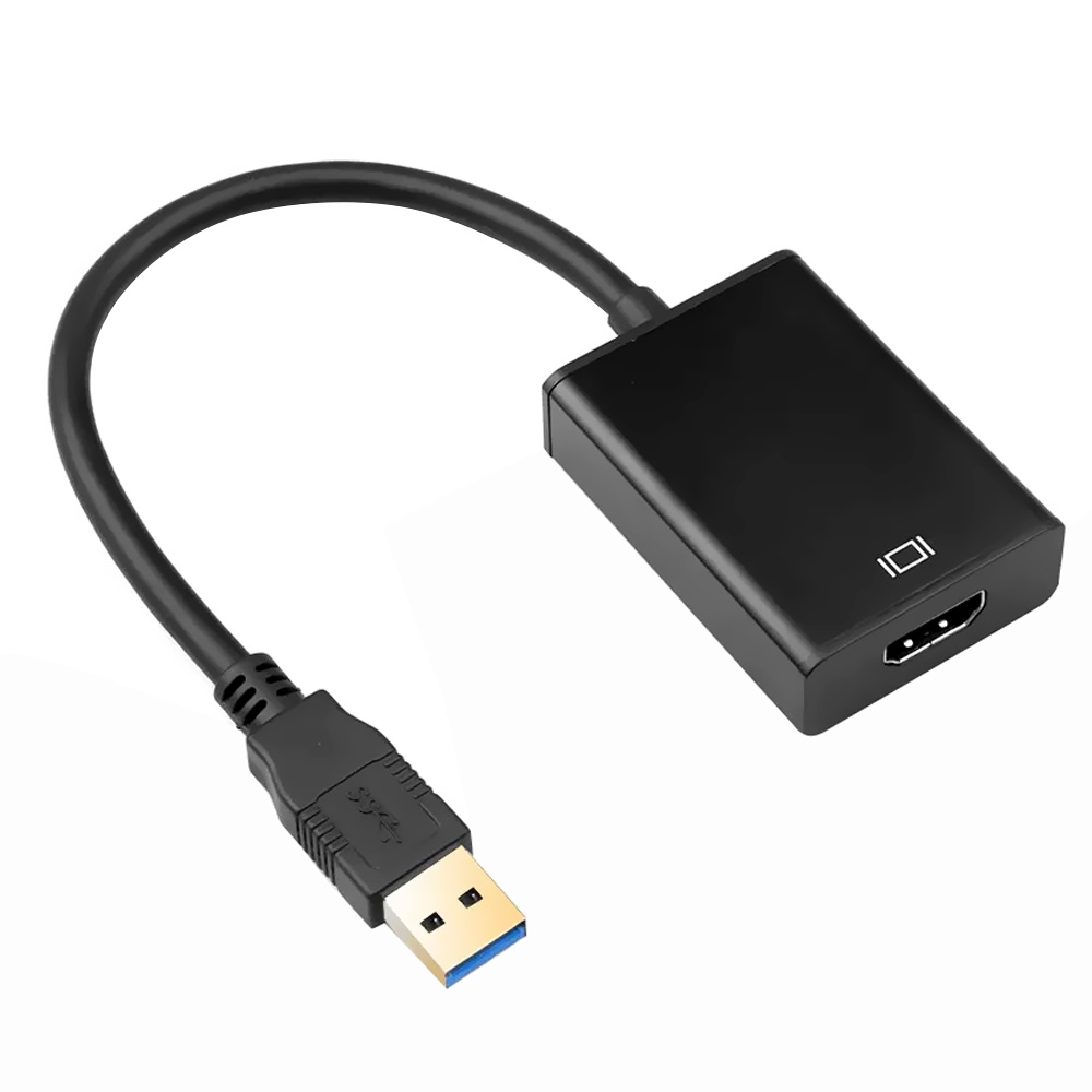 Cabo Adaptador USB 3.0 para HDMI Fêmea - Preto