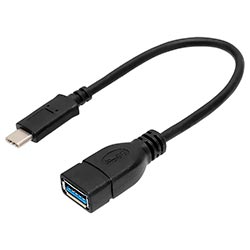 Cabo Adaptador USB-C Macho para USB 3.0 Fêmea OTG