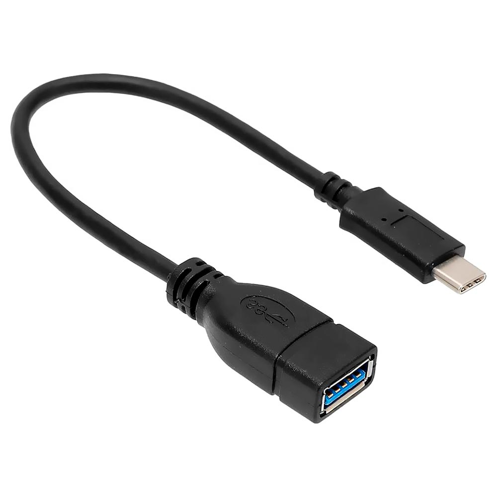 Cabo Adaptador USB-C Macho para USB 3.0 Fêmea OTG