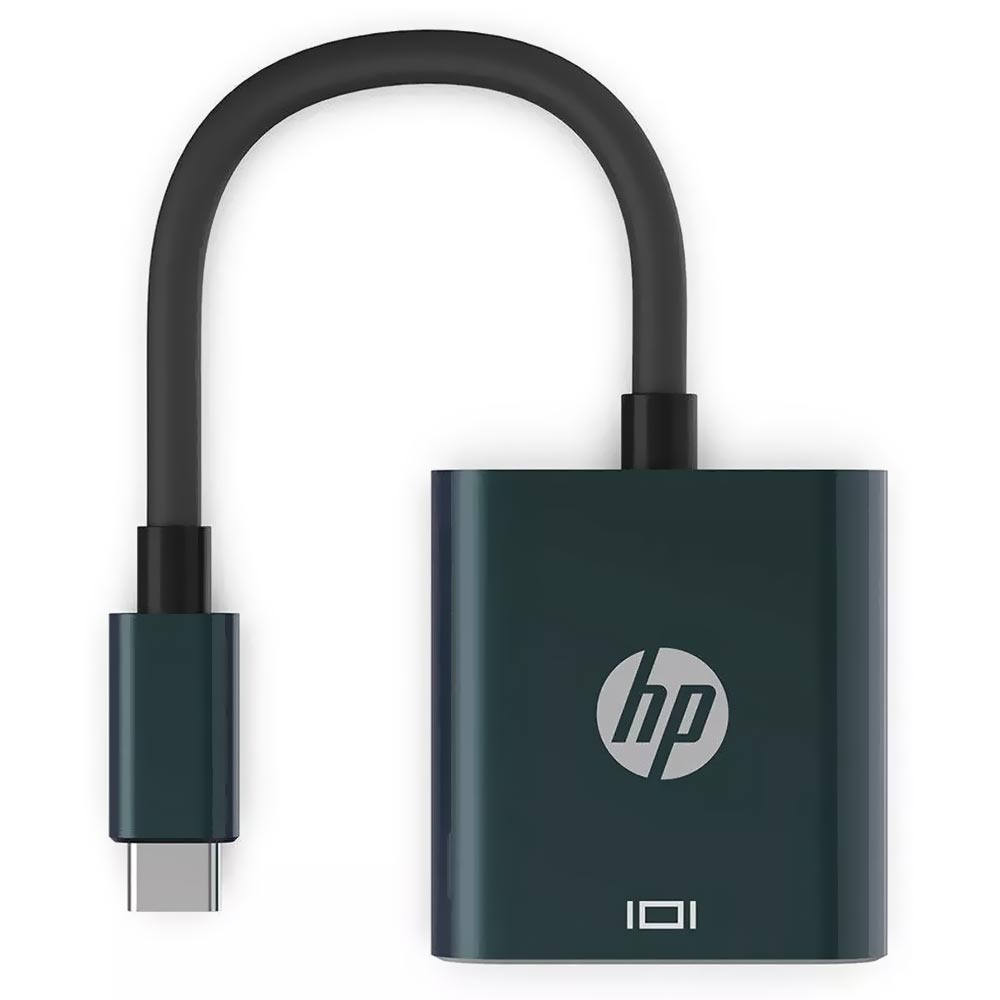 Cabo Adaptador USB-C Macho para VGA Fêmea HP DHC-CT201