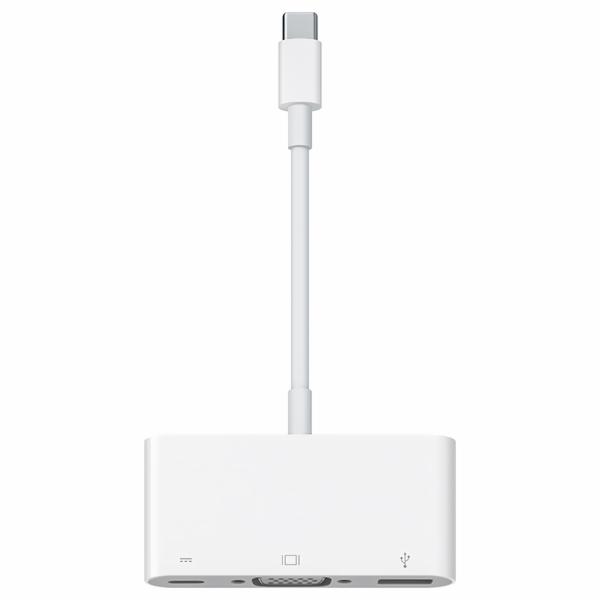 Cabo Adaptador USB Type-C Macho para Type-C Fêmea / VGA / USB 2.0 - Branco Apple MJ1L2AM/A 