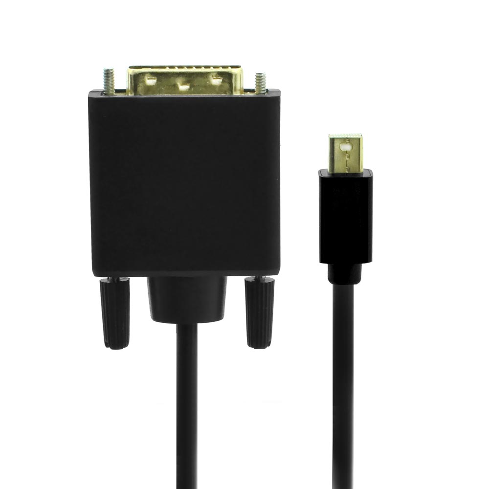 Cabo Adaptador Mini DisplayPort para DVI Macho 24+1 1.8M - Preto