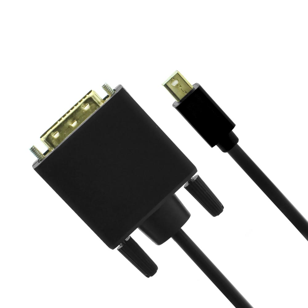 Cabo Adaptador Mini DisplayPort para DVI Macho 24+1 1.8M - Preto