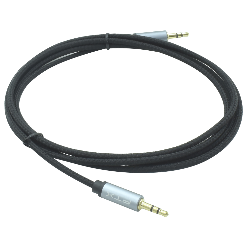 Cabo Auxiliar Áudio Estereo FTX CT-AV311-P11GN-SG1 / 1M / 3.5MM - Preto
