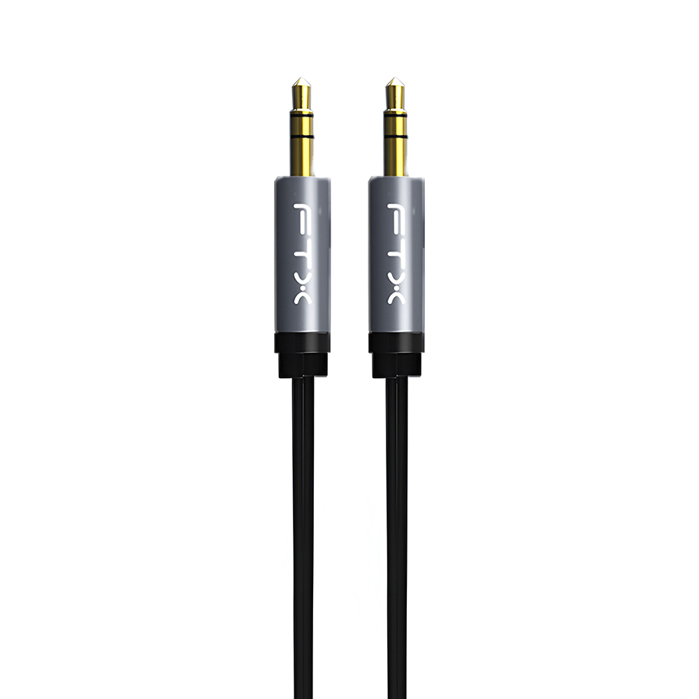 Cabo Auxiliar Áudio Estereo FTX CT-AV311-P11GN-SG1.8 / 1.8M / 3.5MM - Preto