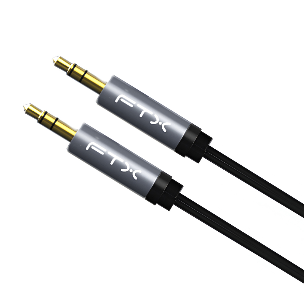 Cabo Auxiliar Áudio Estereo FTX CT-AV311-P11GN-SG3 / 3M / 3.5MM - Preto