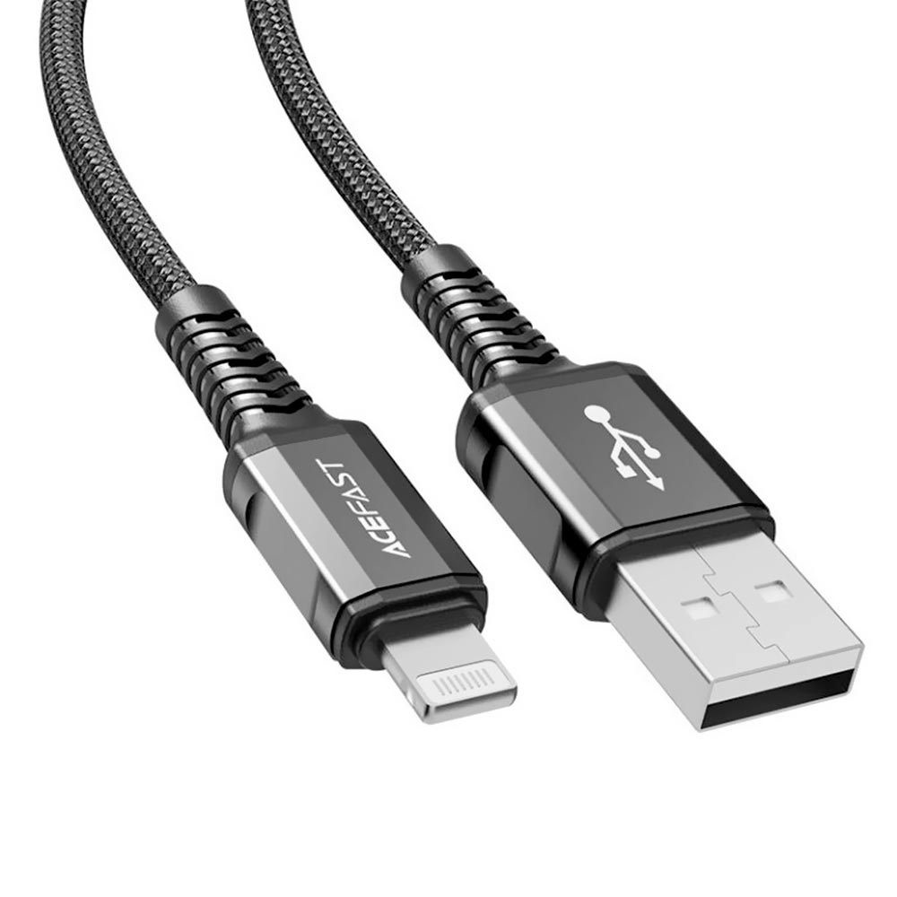Cabo Acefast Lightning a USB Macho C1-02 1.2M - Preto