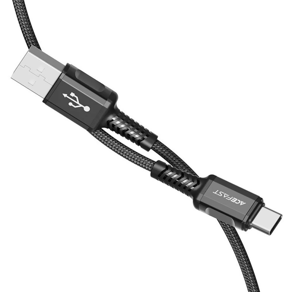 Cabo Acefast USB-C Macho a USB Macho C1-04 1.2M - Preto