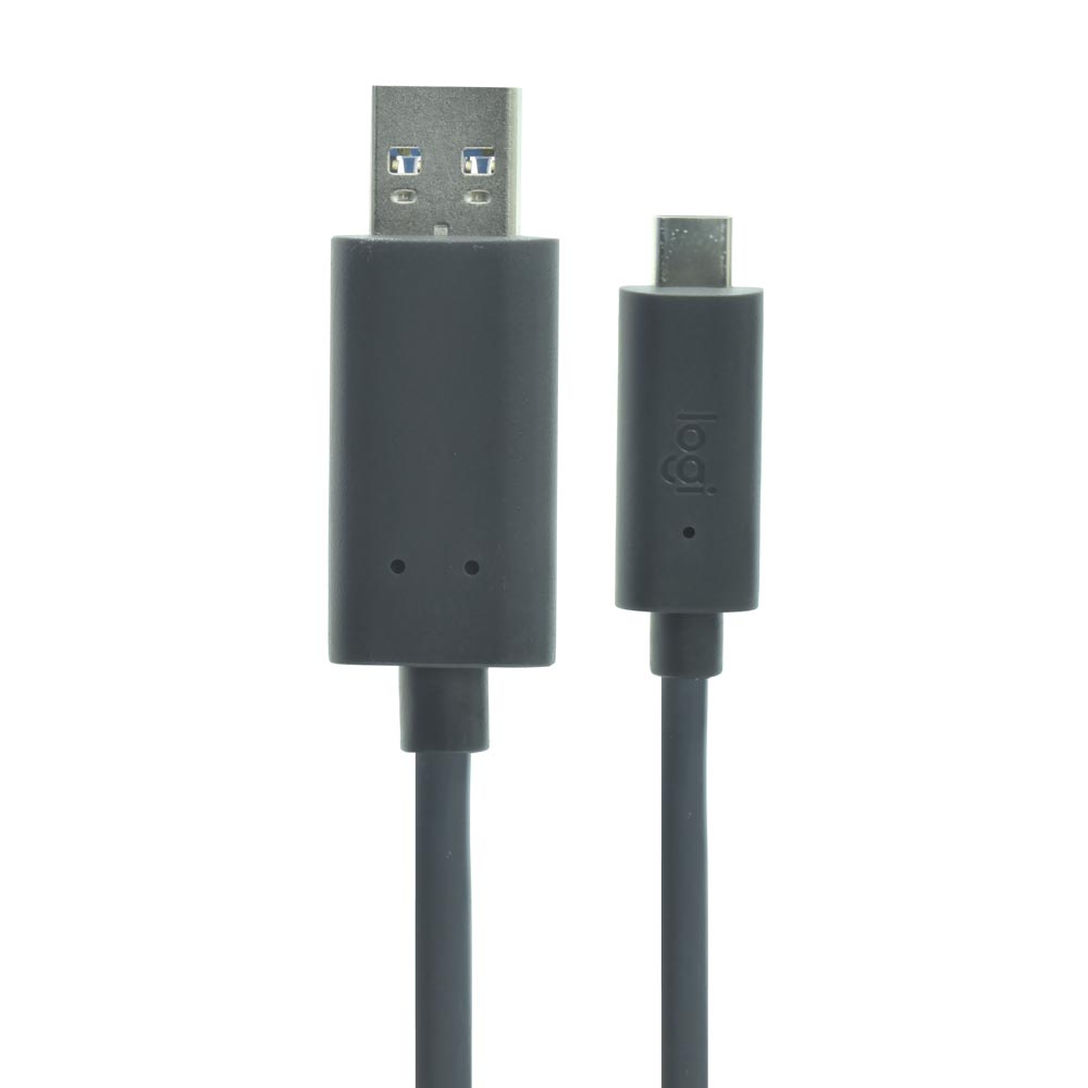 Cabo Adaptador USB-C Macho para USB 3.0 Macho Logitech Cinza - 10M (939-001799)