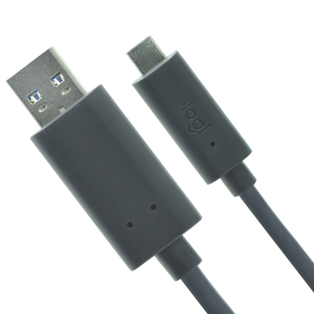 Cabo Adaptador USB-C Macho para USB 3.0 Macho Logitech Cinza - 10M (939-001799)