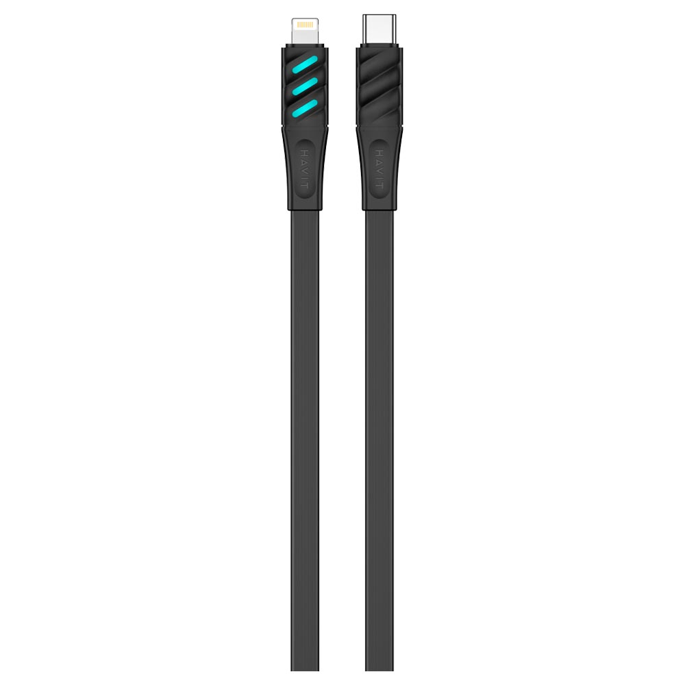 Cabo Apple USB-C Macho A Lightning Havit HV-CB6255 1M - Preto