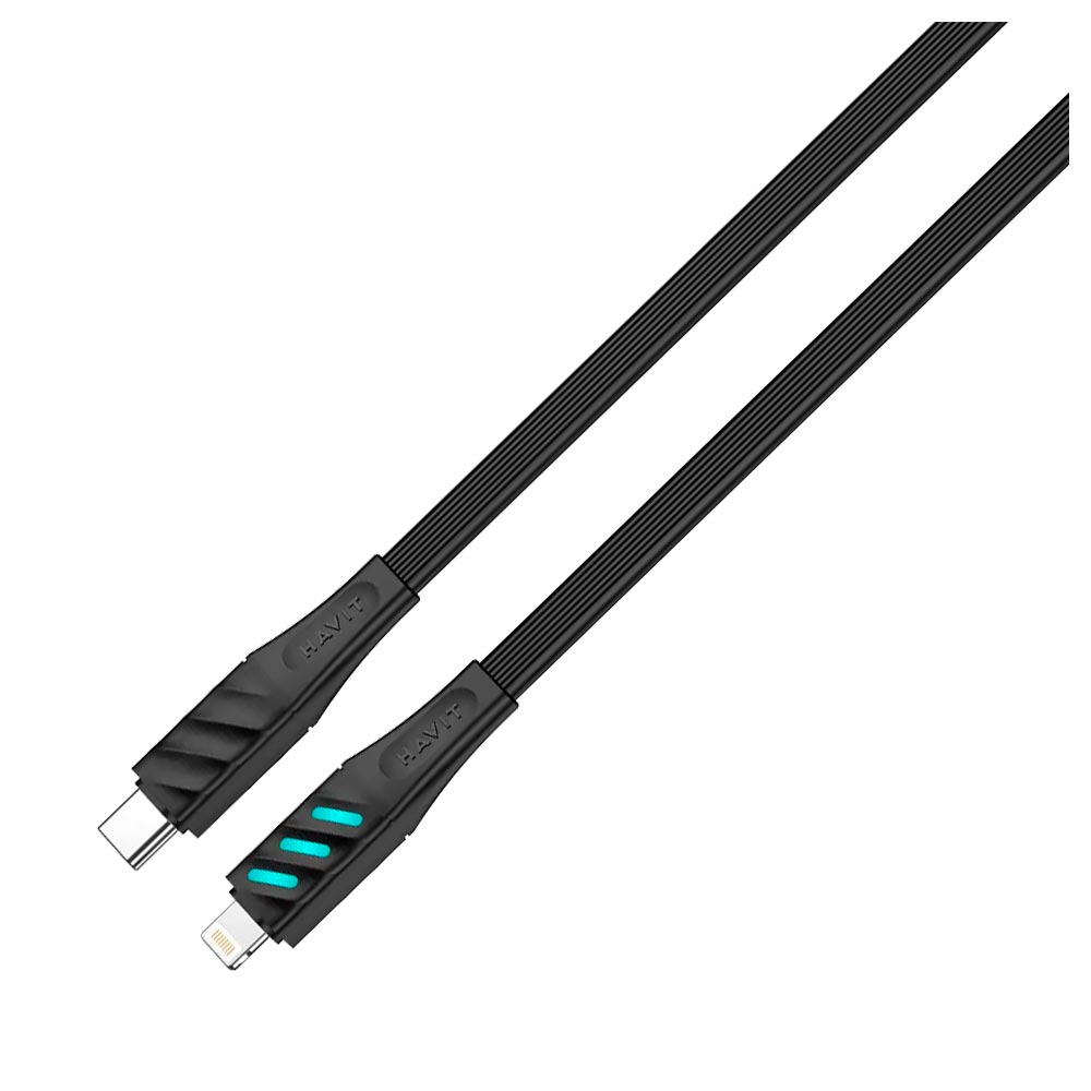 Cabo Apple USB-C Macho A Lightning Havit HV-CB6255 1M - Preto