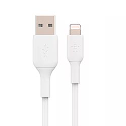 Cabo Belkin Lightning A USB CAA001BT1MWH Branco - 1M