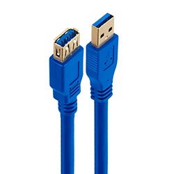 Cabo de Extensão FTX USB 3.0 Macho/Femea 2M - Azul (FTX C160-U3-AMAF-2)