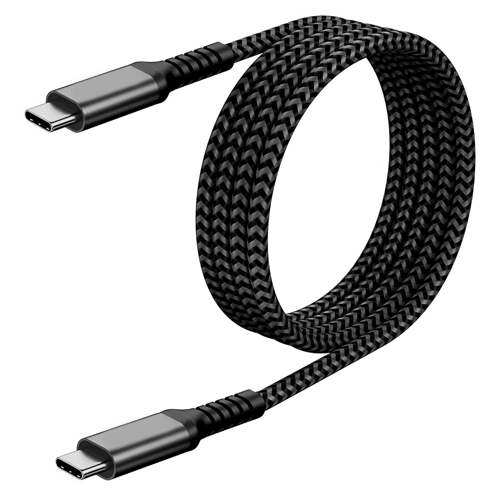 Cabo FTX USB-C Macho a USB-C Macho 1M - Preto / Cinza (CT-C160-PU31-CMCM2-AG1)