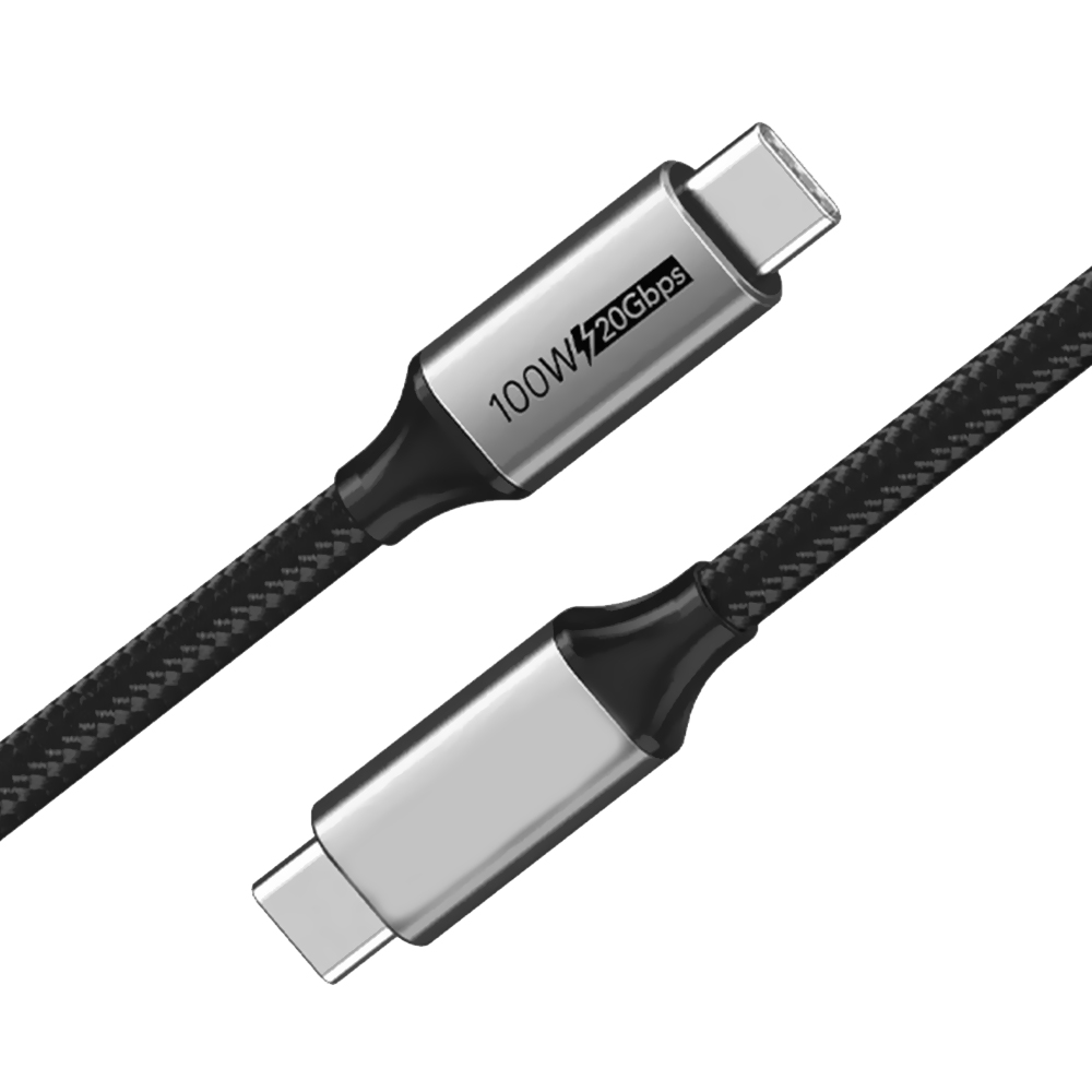 Cabo FTX USB-C Macho a USB-C Macho 1M - Preto / Cinza (CT-C160-PU31-CMCM2-AG1)
