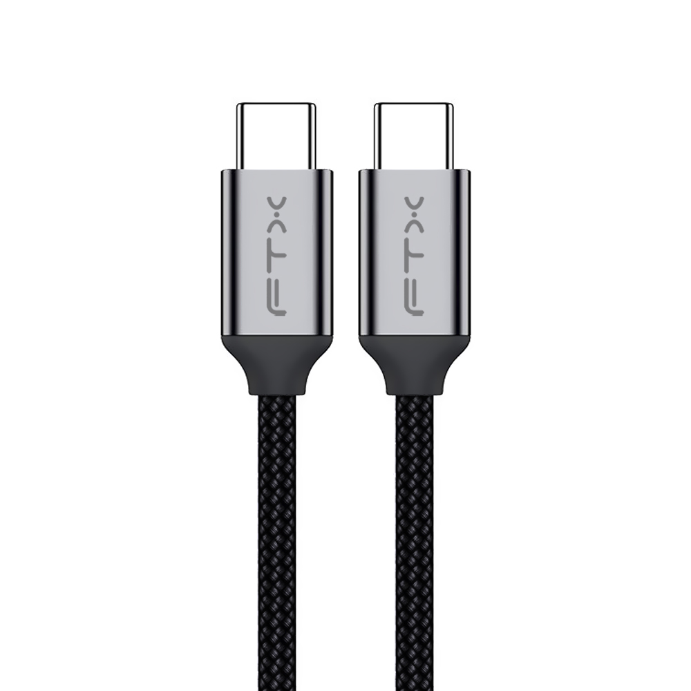 Cabo FTX USB-C Macho a USB-C Macho 2M - Preto / Cinza (CT-C160-PU31-CMCM2-AG2)